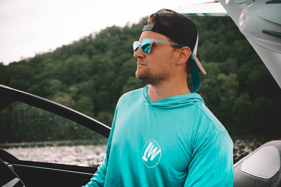 Lakeside Watersports captain at the helm on Candlewood Lake